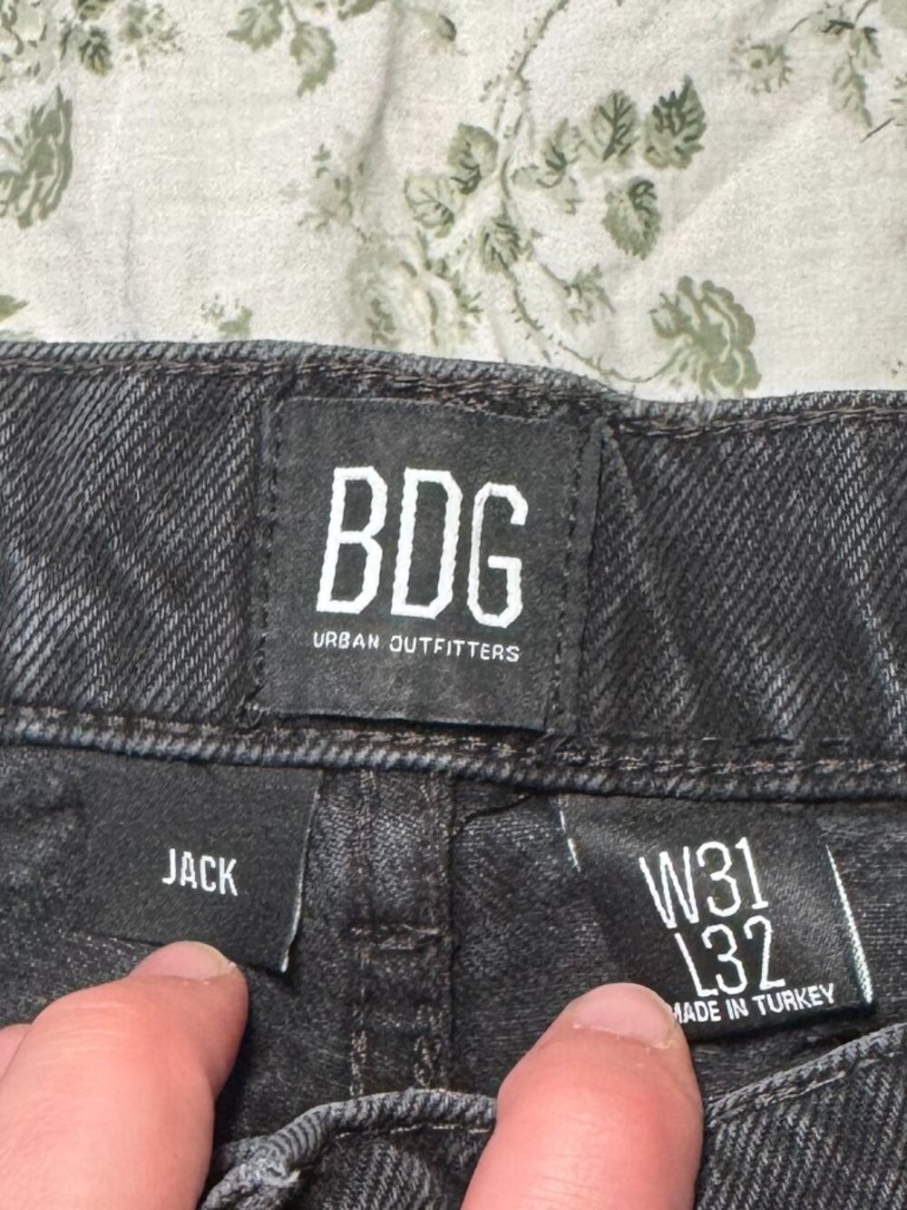 BDG Urban Outfitters Black Jack Denim Shorts with Flame Details - Picture 13 of 13